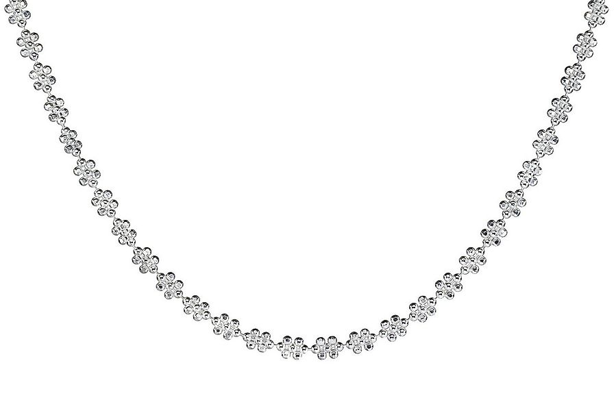 SILBERMOOS Collier Diamantiertes Blüten-Collier aus vielen kleinen Kugeln, günstig online kaufen