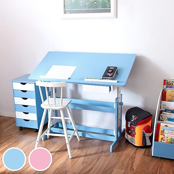 tectake Kinderschreibtisch Schreibtisch (1-St., 2 tlg), günstig online kaufen