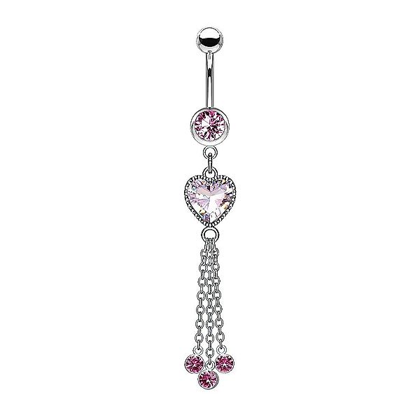Taffstyle Bauchnabelpiercing Bauchnabelpiercing mit Kristall Herz günstig online kaufen