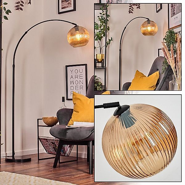 hofstein Stehlampe Stehlampe aus Metall/Riffelglas in günstig online kaufen
