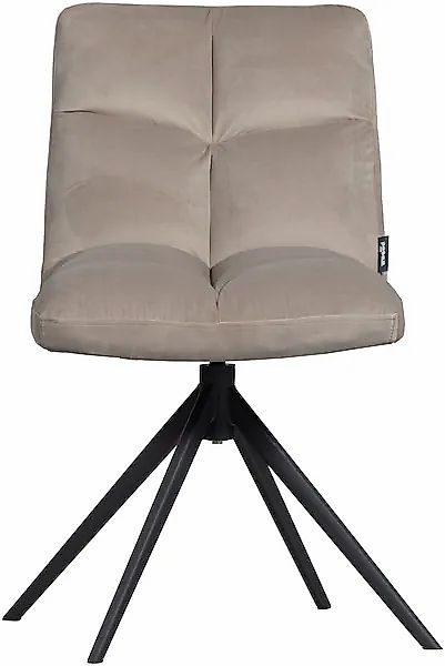 WOOOD Drehstuhl »Vinny«, Samt, mit Drehfuß, Breite 48 cm günstig online kaufen