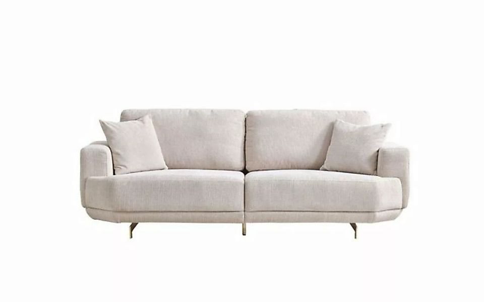 JVmoebel 3-Sitzer Weiß Textil 3-Sitzer Wohnzimmer Polster Sofa 3-er Wohnzim günstig online kaufen