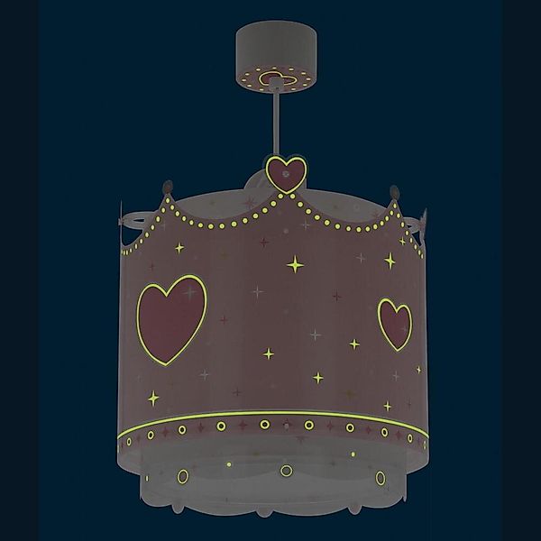 Pendelleuchte Little Queen in Rosa und Weiß E27 günstig online kaufen