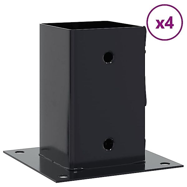 vidaXL Zaunpfosten Pfostenträger Quadrat 4 Stk. günstig online kaufen