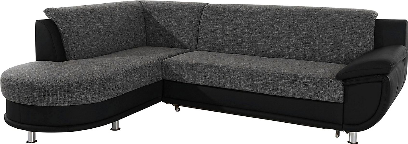 TRENDMANUFAKTUR Ecksofa »Rondo 3, zeitlos und bequem, Materialmix, breite A günstig online kaufen