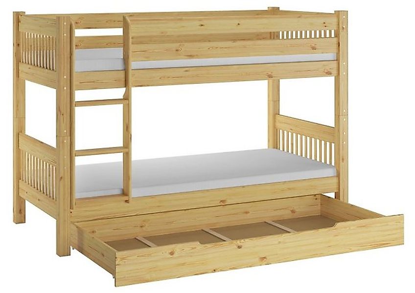 ERST-HOLZ Etagenbett Kinderstockbett 90 x 200 Kiefer Massiv Etagenbett Nisc günstig online kaufen