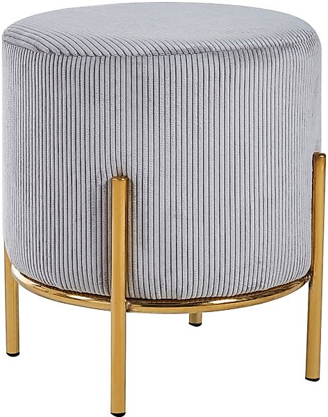 SalesFever Polsterhocker "Komfortabler Polsterhocker", mit Design-Gestell a günstig online kaufen