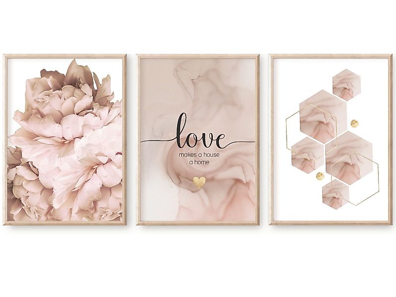 homestyle-accessoires Poster Bilder Bilderset Wandbilder LOVE günstig online kaufen