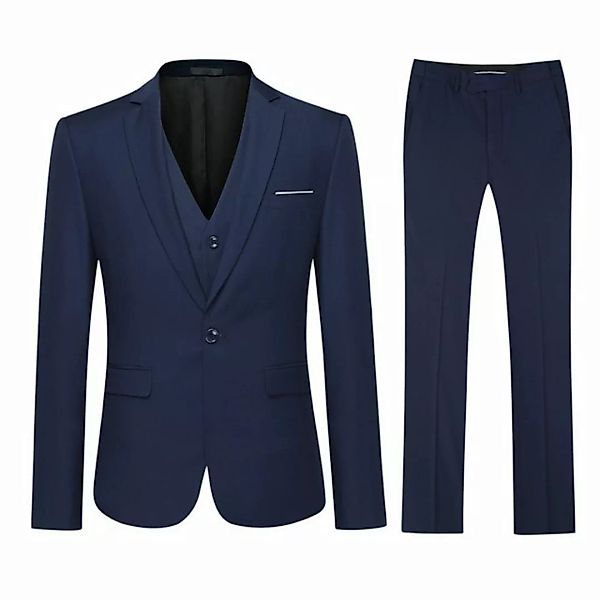 Allthemen Anzug (3 tlg, Sakko & Weste & Hose) Herren Slim Fit Anzüge für Ho günstig online kaufen