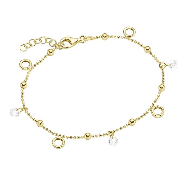Smart Jewel Armband "mit Kugeln, Zirkonia und Ringen, Silber 925" günstig online kaufen