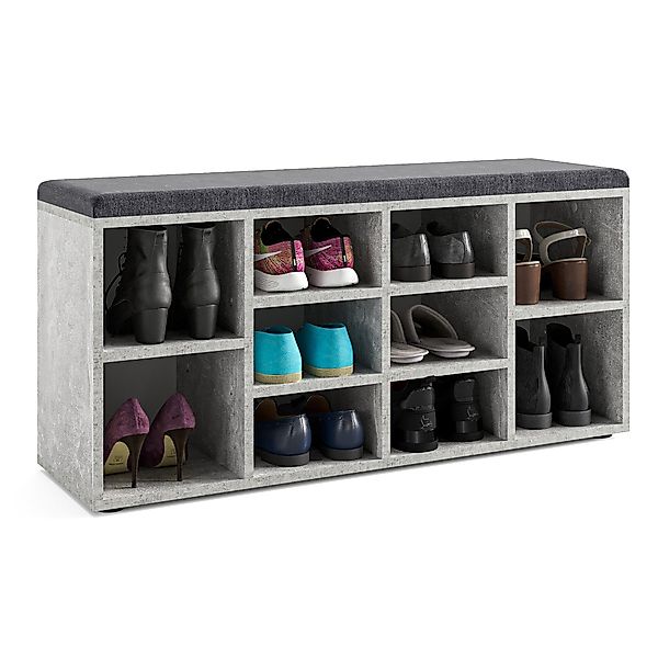 KOMTO Schuhbank Schuhregal Schuhschrank mit Sitzbank günstig online kaufen