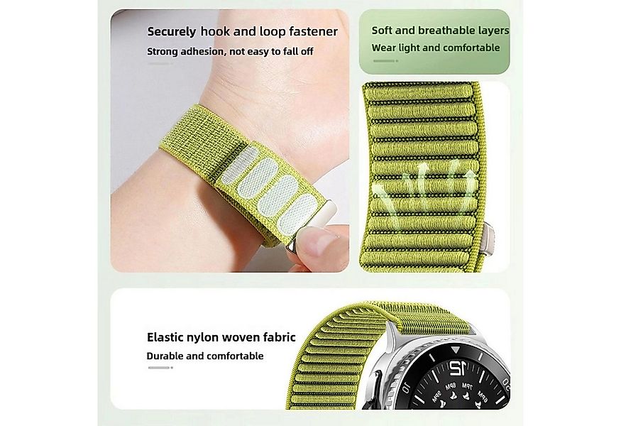 Wigento Smartwatch-Armband Für Samsung Galaxy Watch 8 / 8 Classic Klettvers günstig online kaufen