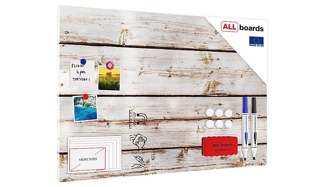 ALLboards Magnettafel Metallische Magnettafel, MetalBoard, HELLES HOLZ günstig online kaufen