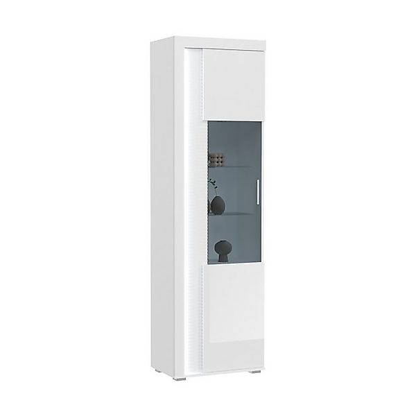 furnling Vitrine Stanley Breite 60 cm, Hochglanz Front, Frontbeleuchtung, W günstig online kaufen