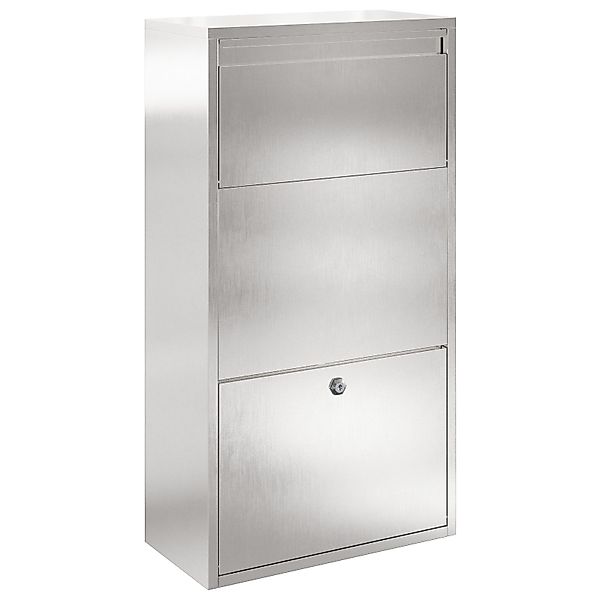vidaXL Briefkasten Paketdropbox 44x22x82 cm Edelstahl günstig online kaufen