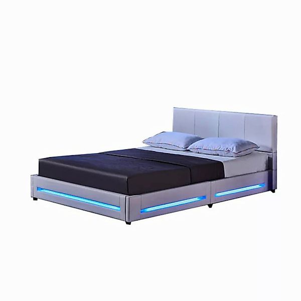 HOME DELUXE Bett LED Bett ASTEROID (Set, 2-tlg., inkl. Lattenrost & LED Bel günstig online kaufen