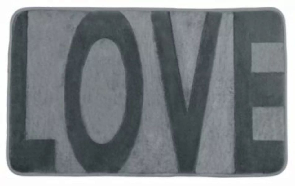 WENKO Badteppich Memory Foam Love, Mouse Grey, 50 x 80 cm beige günstig online kaufen