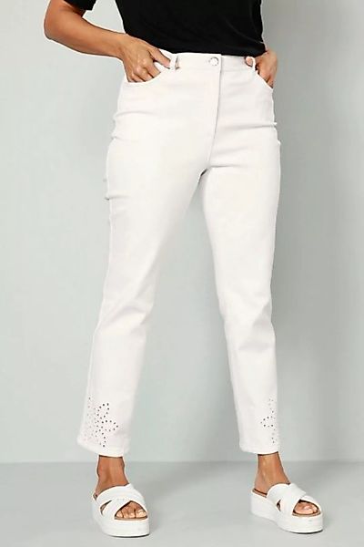 MIAMODA Funktionshose 7/8-Jeans Slim Fit Saum Lochstickerei 5-Pocket günstig online kaufen