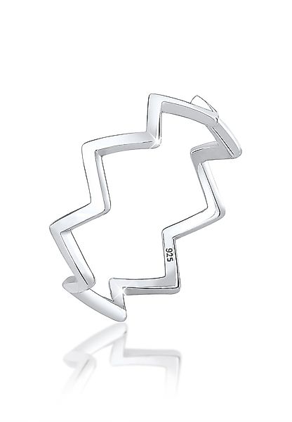 Elli Fingerring Zick Zack Design 925 günstig online kaufen