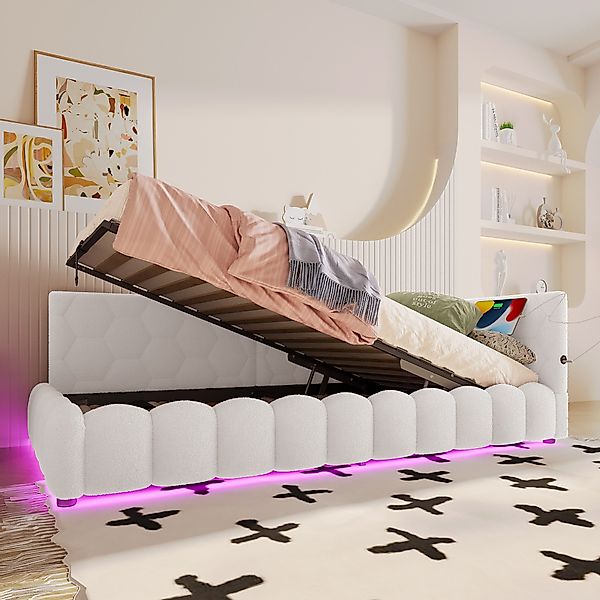 STILVORA Schlafsofa mit bettfunktion,Polsterbett 90×200 mit günstig online kaufen