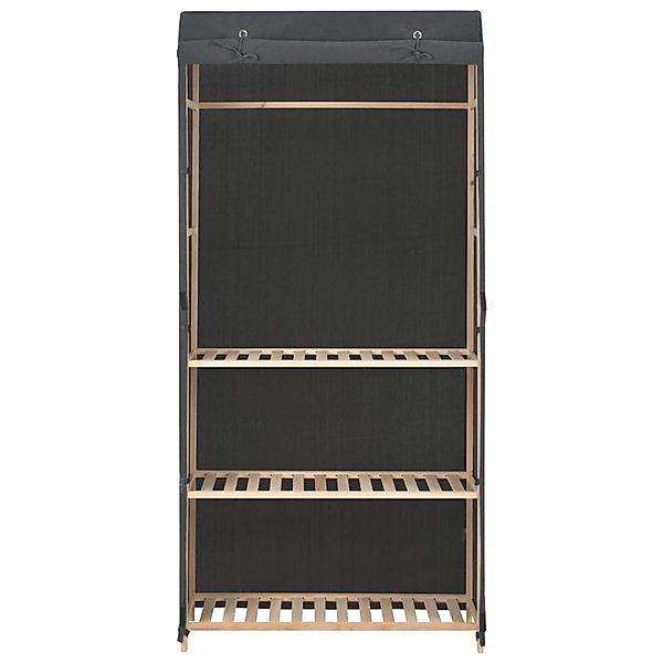 vidaXL 3-Stufiger Kleiderschrank Grau 79 x 40 x 170 cm Stoff günstig online kaufen
