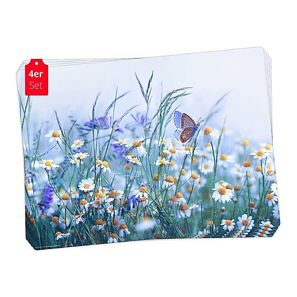 cover-your-desk.de Platzset Tischset abwaschbar - Wiesenblumen günstig online kaufen