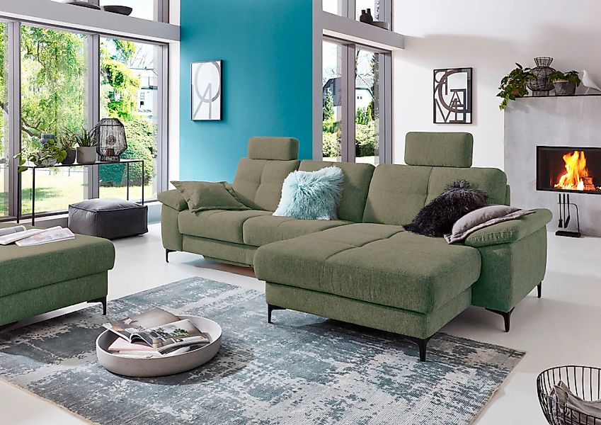 3C Carina Ecksofa »Burnaby L-Form«, 2 Kopfstützen, optional mit Schlaf- und günstig online kaufen