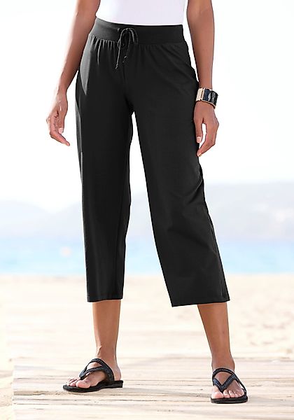 Beachtime 7/8-Strandhose aus weichem Jersey, Wide-Leg, günstig online kaufen