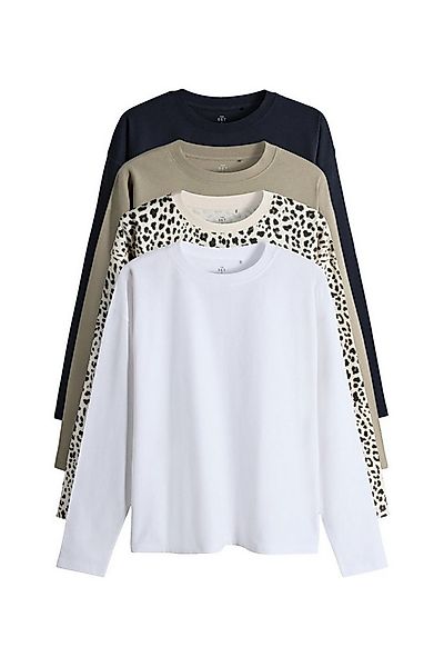 The Set Langarmshirt The Set Relaxed Fit Langarmshirts, 4er-Pack (4-tlg) günstig online kaufen