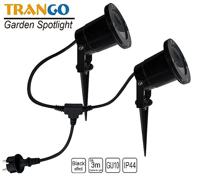 TRANGO LED Gartenstrahler, 2-flammig 3074B Strahler IP65 Außenleuchte *ELLA günstig online kaufen