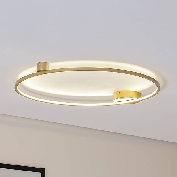 LED-Deckenleuchte Saturno, gold, Ø 80 cm, Metall, 4.000 K günstig online kaufen