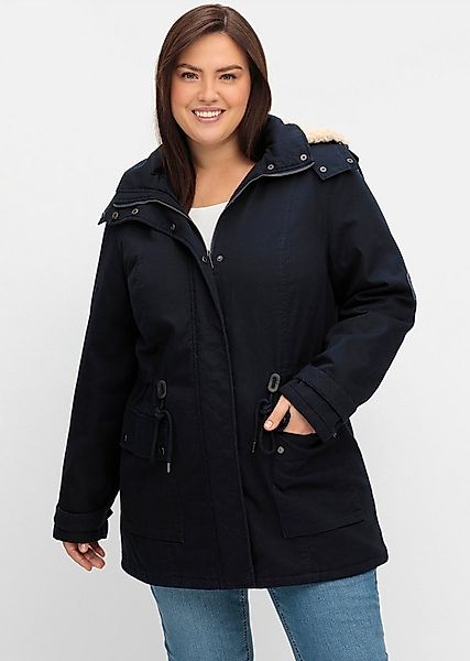 Sheego Allwetterjacke Parka Langarm wasserabweisend und wärmend wattiert günstig online kaufen