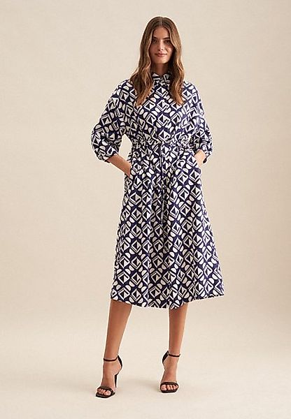 seidensticker Sommerkleid Schwarze Rose 3/4-Arm Kragen Geometrische Muster günstig online kaufen
