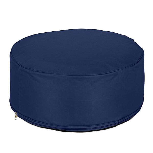 relaxdays Gartenlounge-Hocker Aufblasbarer Hocker in Blau günstig online kaufen