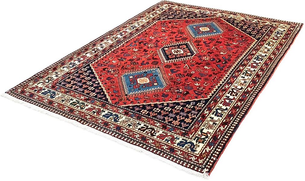 morgenland Wollteppich »Yalameh Teppich handgeknüpft terrakotta«, rechtecki günstig online kaufen