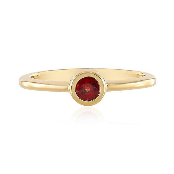 Cavill Solitärring Tansanischer Rubin Goldplattierter Silberring, günstig online kaufen