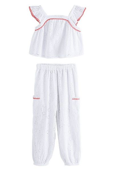 Next Top & Hose Oberteil mit Lochstickerei und Hose aus Baumwolle (2-tlg) günstig online kaufen