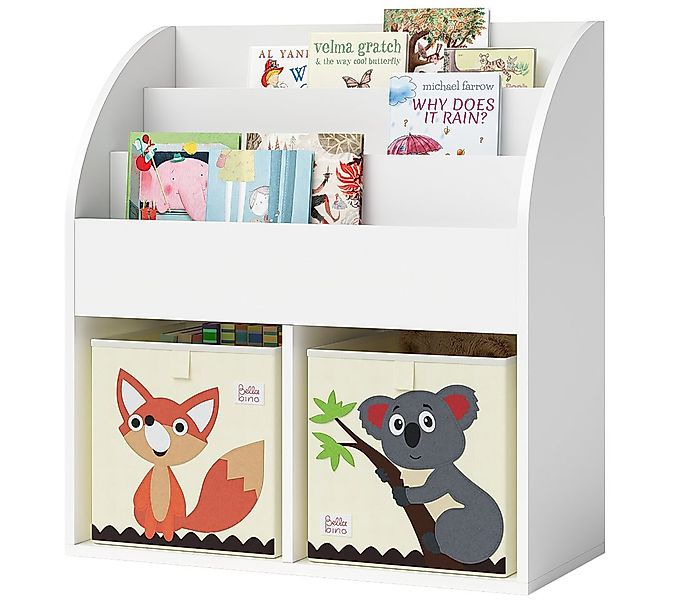 Bellabino Kinderregal Koro mit Fächern und Stauraum, weiß, Bücherregal, Spi günstig online kaufen
