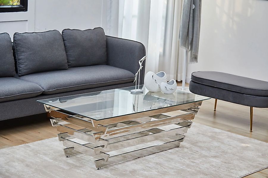 SalesFever Couchtisch "Eleganter Tisch für Wohnzimmer" Edles Design-Gestell günstig online kaufen