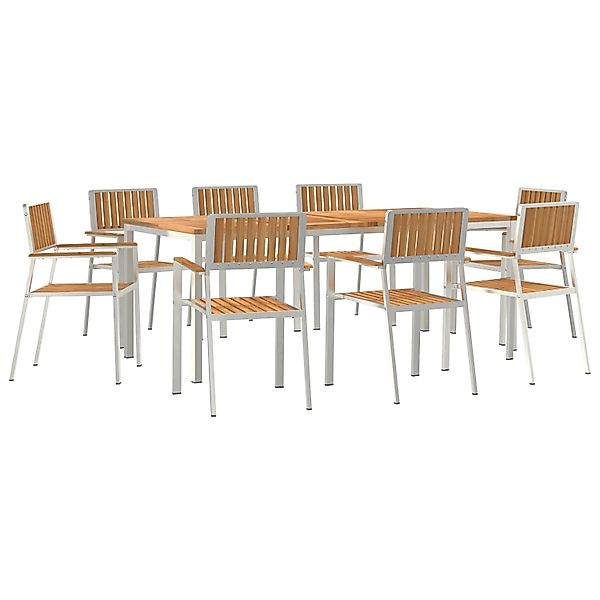 vidaXL 9-Teilige Garten Essgruppe Massivholz Teak 3334804 günstig online kaufen