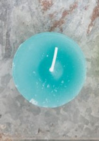 Dekorative Schwimmkerze – ideal für Schale, Glas & Teich Ø 8 cm Azur günstig online kaufen