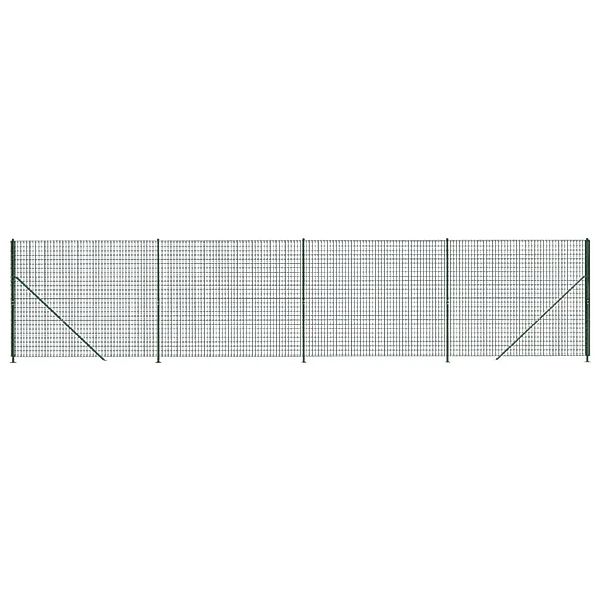 vidaXL Maschendrahtzaun mit Bodenflansch Grün 1,6x10 m 154148 günstig online kaufen