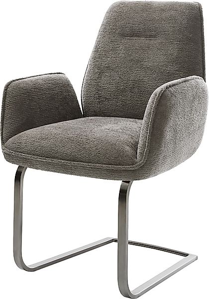 DELIFE Polsterstuhl Zoa-Flex, Freischwinger flach Graphit günstig online kaufen