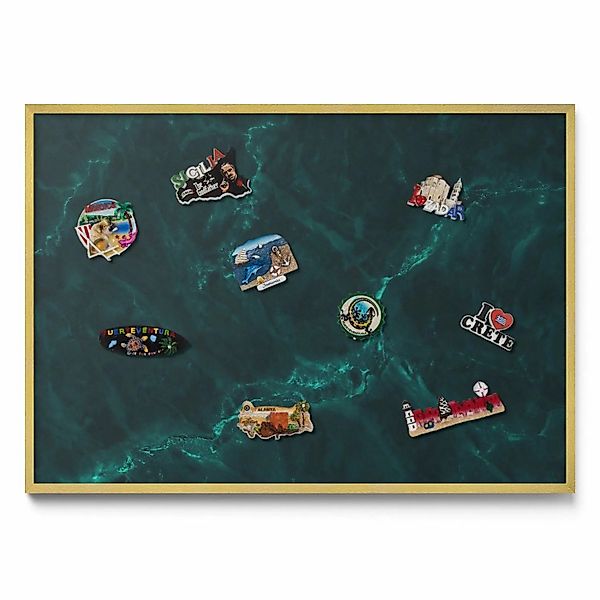 Tulup Magnettafel Wanddekoration Magnettafel bedruckt Flaschengrüner Marmor günstig online kaufen