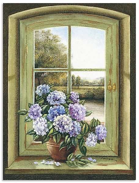 Artland "Hortensien am Fenster" Arrangements 1 Stk. tlg. als Alubild, Leinw günstig online kaufen