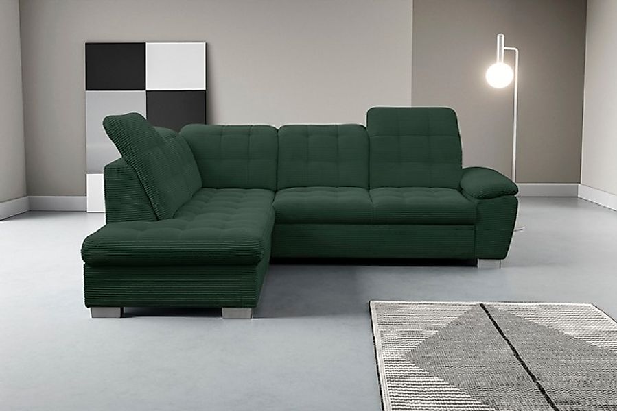 WERK2 Ecksofa »Bonny inkl. Kopfteilverstellung, Bettfunktion, Stauraum, Bre günstig online kaufen