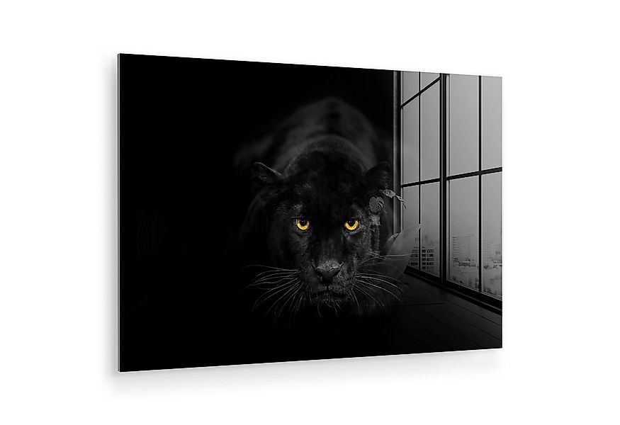 MuchoWow Acrylglasbild Panther - Tiere - Schwarz - Augen, Inkl. Aufhängung, günstig online kaufen