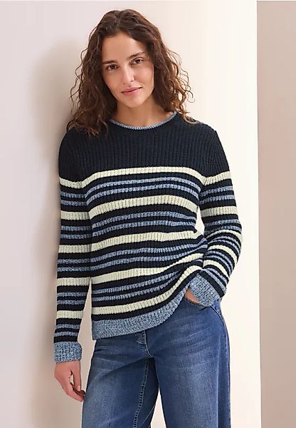 Gestreifter Mouliné Pullover günstig online kaufen