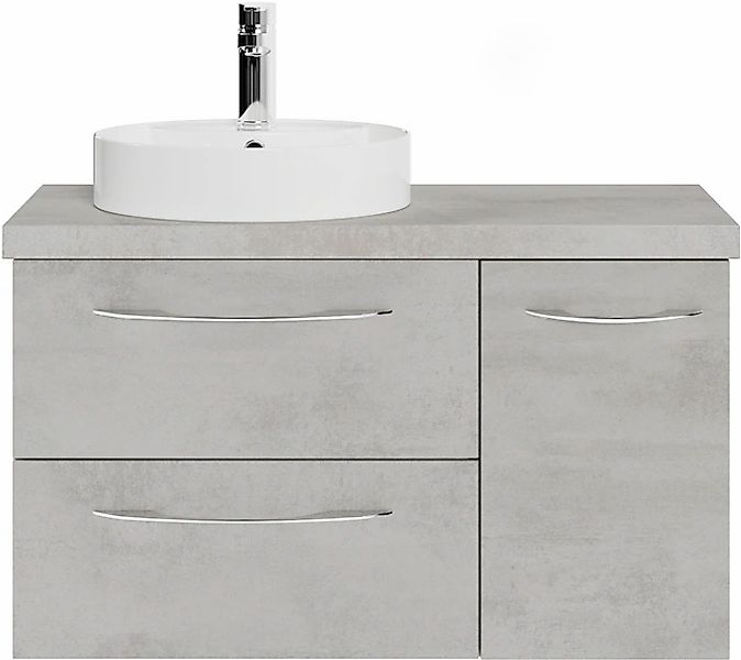 Saphir Waschtisch »Serie 4035 Keramik-Aufsatzbecken mit Unterschrank, 88 cm günstig online kaufen
