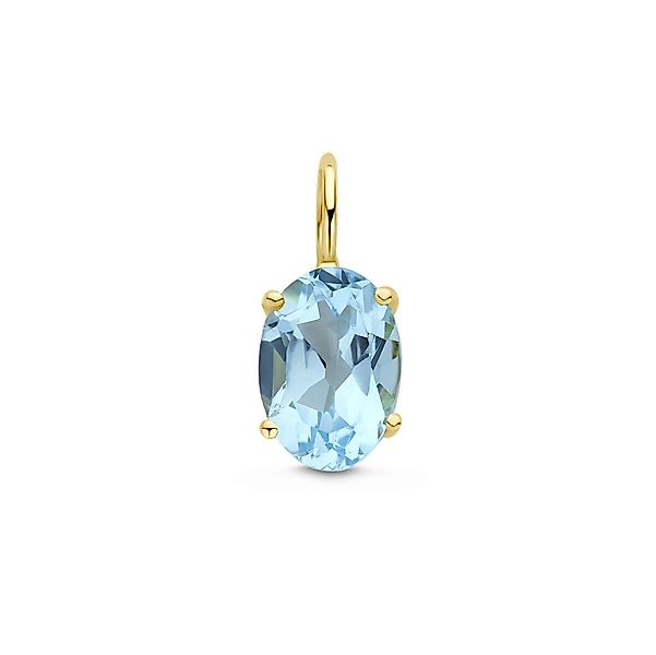 NICEANDnoble Kettenanhänger 585er Gelbgold Kettenanhänger Blautopas günstig online kaufen